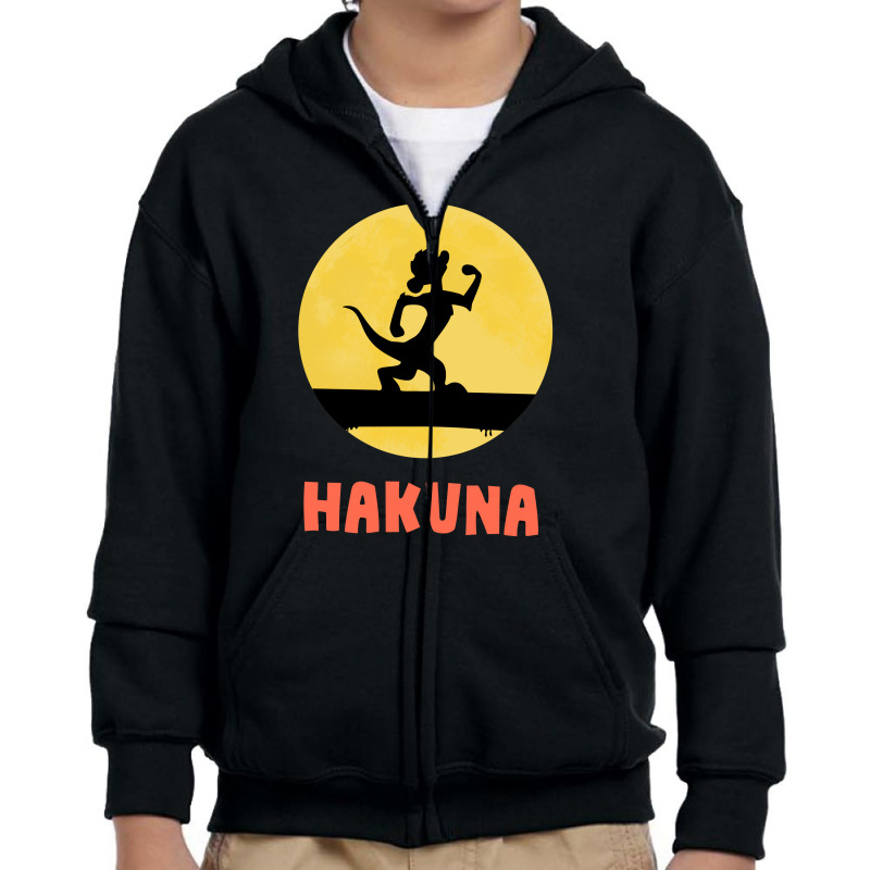 Silhouette Design Hakuna Youth Zipper Hoodie by Reotechart | Artistshot