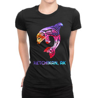 Ketchikan Alaska Se Native American Indian Orca Killer Whale T Shirt Ladies Fitted T-shirt | Artistshot