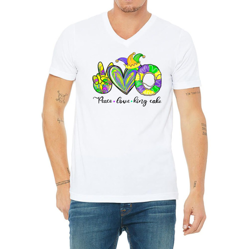 Peace Love King Cake Mardi Gras Tshirt Men Women Kids Premium T Shirt V-neck Tee | Artistshot