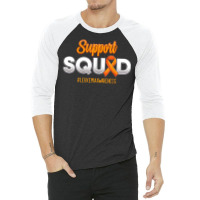 Support Squad Leukemia Awareness Warrior Fight For Men Women T Shirt 3/4 Sleeve Shirt | Artistshot