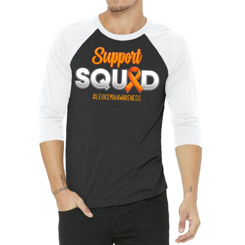 Support Squad Leukemia Awareness Warrior Fight For Men Women T Shirt 3/4 Sleeve Shirt | Artistshot