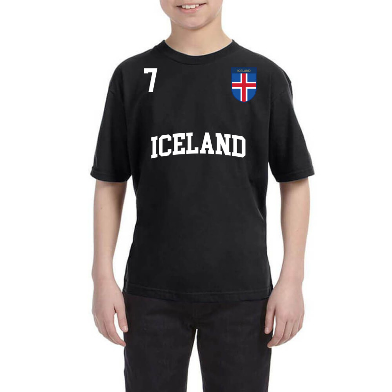 Iceland Team Sports Number 7 Soccer Icelandic Flag Sweatshirt Youth Tee by dornakgb | Artistshot