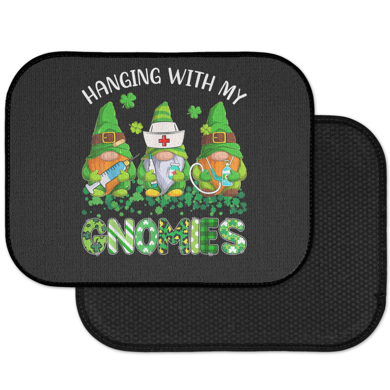 St Patricks Day Hanging With My Gnomies Nurse Stethoscope T Shirt Rear Car Mat | Artistshot