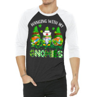 St Patricks Day Hanging With My Gnomies Nurse Stethoscope T Shirt 3/4 Sleeve Shirt | Artistshot