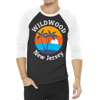 Wildwood Beach New Jersey Summer Vacation Souvenir T Shirt 3/4 Sleeve Shirt | Artistshot