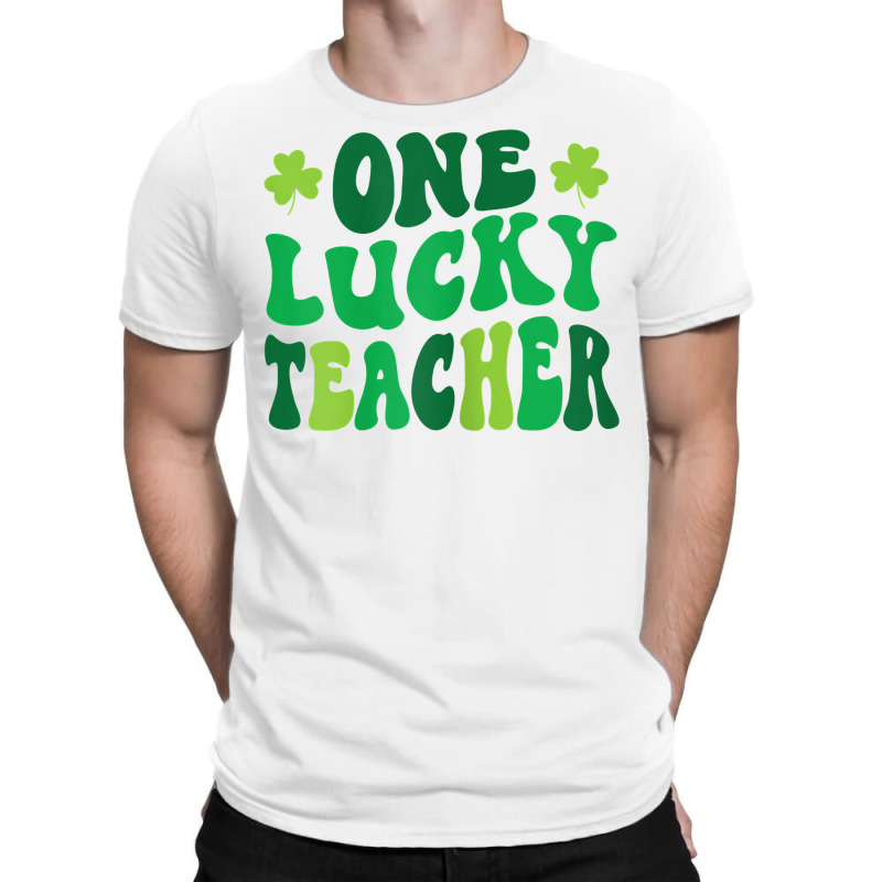 Womens One Lucky Teacher Retro Vintage St. Patrick's Day T Shirt T-shirt | Artistshot