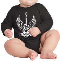 Music Rock Guitar Long Sleeve Baby Bodysuit | Artistshot