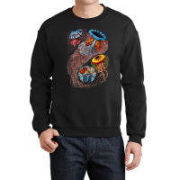 Under The Ocean Marine Jellyfish Crewneck Sweatshirt | Artistshot