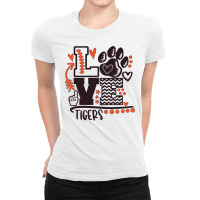 Football Football Iron On Tigersmom Love Tigers Mom Woman Clothing 190 Ladies Fitted T-shirt | Artistshot