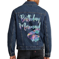 Birthday Mermaid Shirt T Shirt Men Denim Jacket | Artistshot