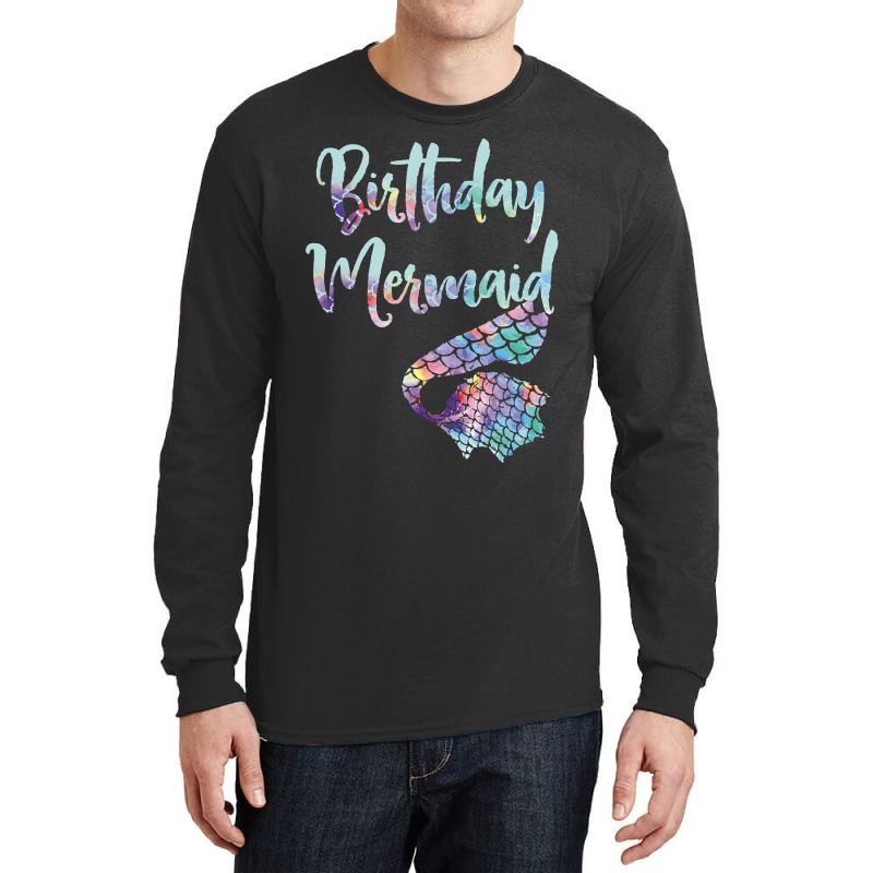 Birthday Mermaid Shirt T Shirt Long Sleeve Shirts | Artistshot