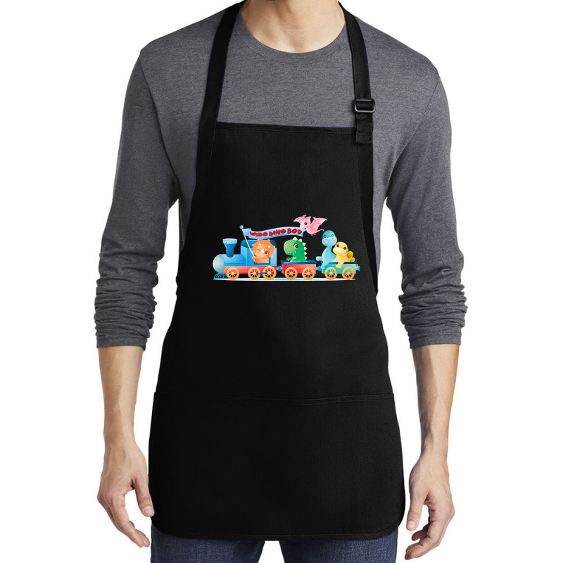 Wido Dino Bod Baby Dinosaurs On Train. Tank Top Medium-length Apron | Artistshot