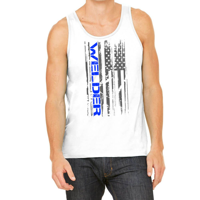 Welding Patriotic American Flag Iron Worker Welder T Shirt Tank Top by CrespinoEllawyn | Artistshot