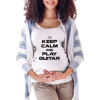 Keep Calm Slide Guitar Maternity Scoop Neck T-shirt | Artistshot