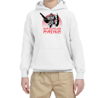 Transformers Optimus Prime Lined Sunset Portrait T Shirt Youth Hoodie | Artistshot