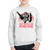 Transformers Optimus Prime Lined Sunset Portrait T Shirt Youth Sweatshirt | Artistshot