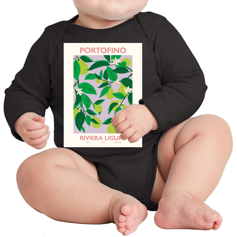 Affiche De Portofin Flower Market Long Sleeve Baby Bodysuit by fishd47 | Artistshot