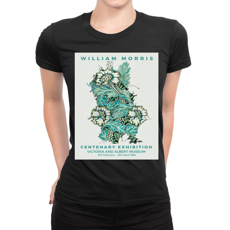 Mid William Morris   Anemone Ladies Fitted T-Shirt by fishd47 | Artistshot