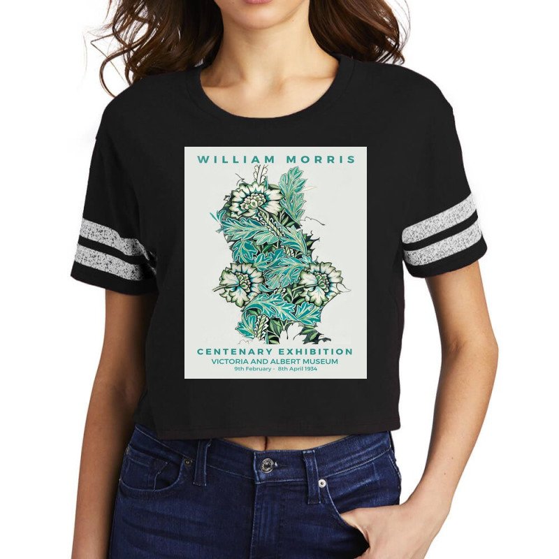 Mid William Morris   Anemone Scorecard Crop Tee by fishd47 | Artistshot