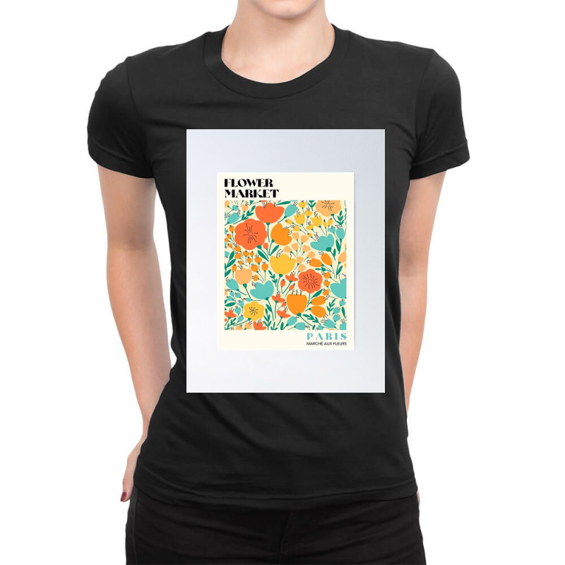 Astrid Wilson Flower Market  Paris Ladies Fitted T-Shirt by emcraneyc | Artistshot