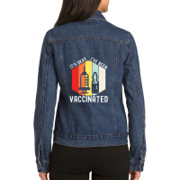 Vaccinated Vaccine Pro Vaccination Immunization Ladies Denim Jacket | Artistshot