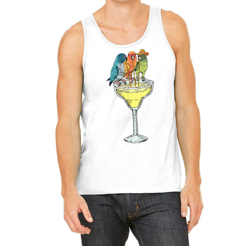 Parrots On Vacation Drinking Margarita Hawaiian Shirt Birds T Shirt Tank Top by KammesStevierae | Artistshot