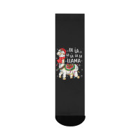 Fa La La Llama Christmas Funny Christmas Llama Xmas Lights 147 Crew Socks | Artistshot