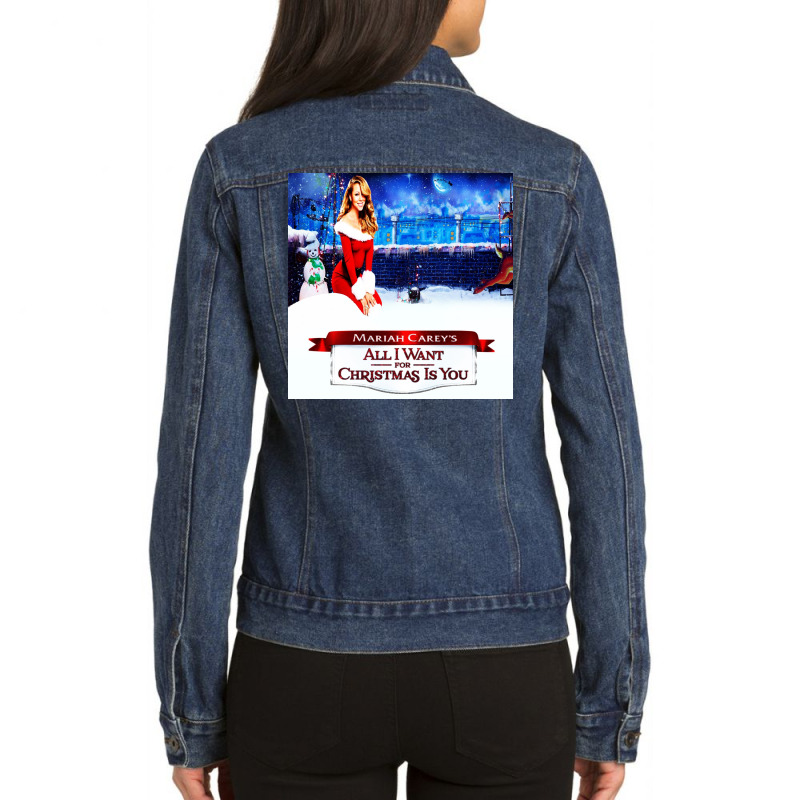 All I Want For Christmas Is You Ladies Denim Jacket by ABudiPranoto | Artistshot