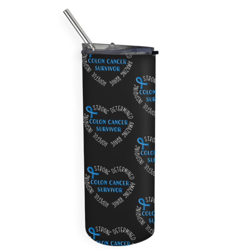 Colon Cancer T  Shirt Colon Cancer Survivor T  Shirt Skinny Tumbler | Artistshot