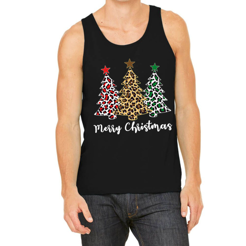 Funny Christmas Tree Leopard Cheetah Print Merry Christmas T Shirt Tank Top by Denise_Riemenschneider | Artistshot