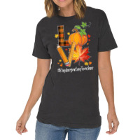 Love Kindergarten Teacher Fall Leaves Autumn Season Pumpkin T Shirt Vintage T-shirt | Artistshot