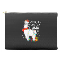 Fa La La Llama Christmas Santa Hat Llama Lover Merry Xmas 68 Accessory Pouches | Artistshot