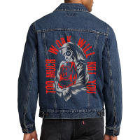 Too Much Work Will Kill You Men Denim Jacket | Artistshot