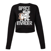 Space Invader Poster Vintage Cropped Sweater | Artistshot