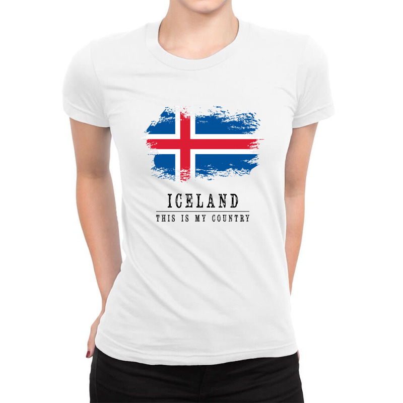 Iceland Ladies Fitted T-Shirt by Chris Ceconello | Artistshot