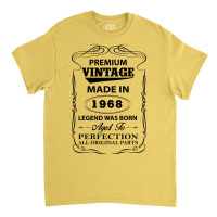 Vintage Legend Was Born 1968 Classic T-shirt | Artistshot