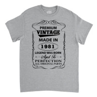 Vintage Legend Was Born 1981 Classic T-shirt | Artistshot