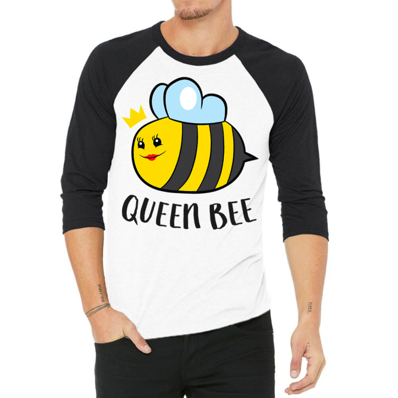 Bee Lover Bees Funny Beekeeping Queen Bee Crown Bee 353 3/4 Sleeve Shirt | Artistshot