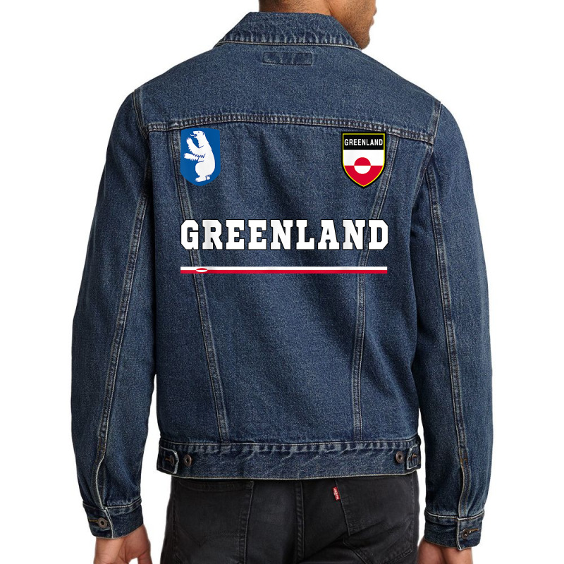 Greenland Sportsoccer Jersey Tee Flag Football Nuuk T Shirt Men Denim Jacket | Artistshot