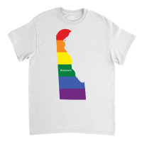 Delaware Rainbow Flag Classic T-shirt | Artistshot