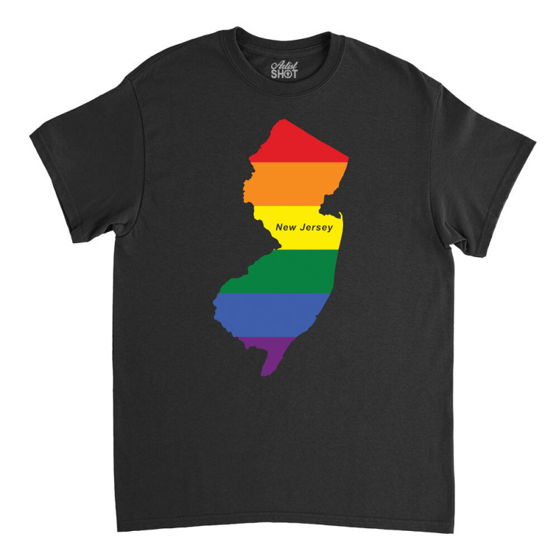 New Jersey Rainbow Flag Classic T-shirt | Artistshot