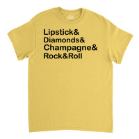 Lipstick Diamond,champagne & Rock & Roll Classic T-shirt | Artistshot