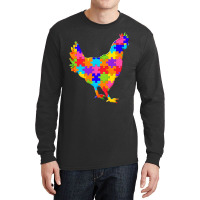 Chicken Hen Jigsaw Poster Long Sleeve Shirts | Artistshot