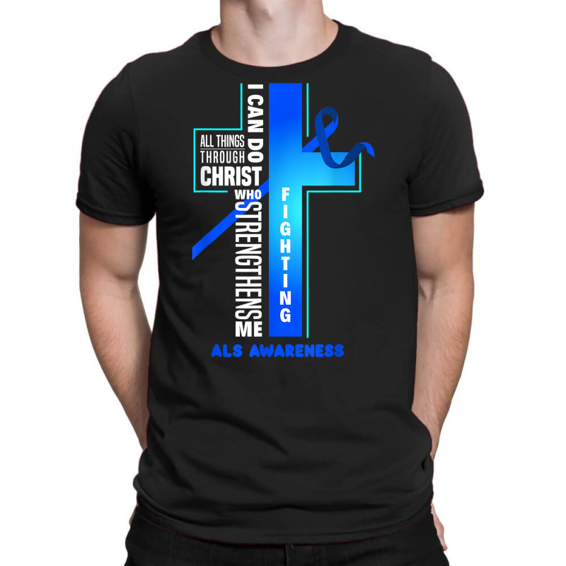 Faith God Jesus Christ Als Warrior Als Fighter Als Awareness T Shirt T-shirt | Artistshot