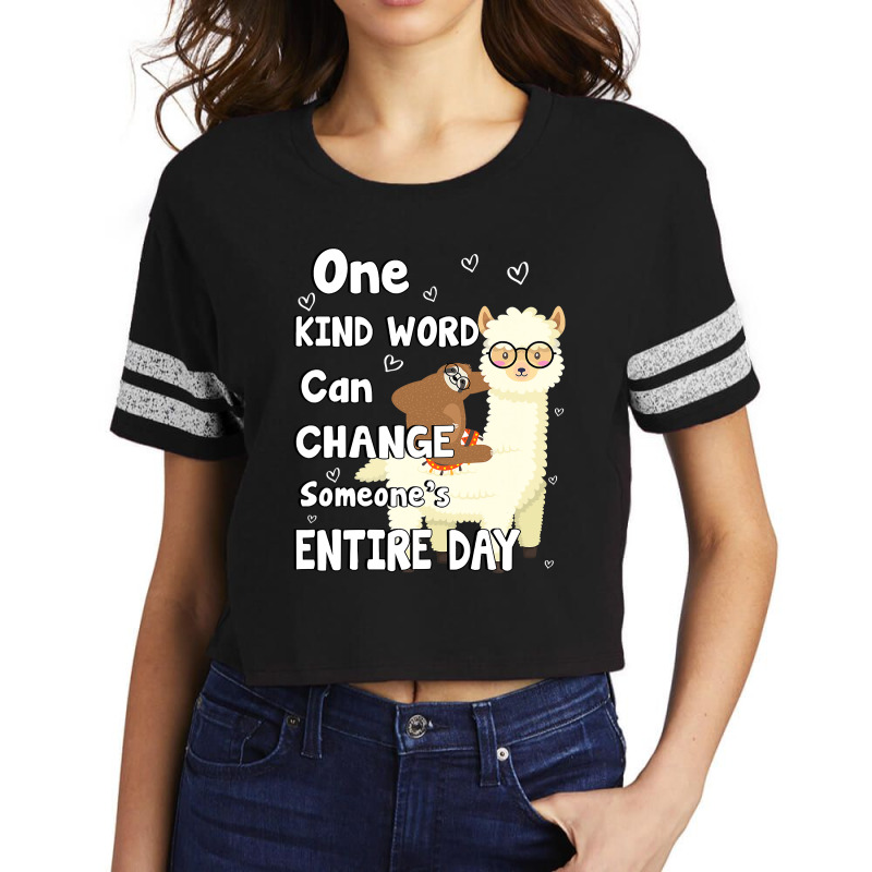 Unity Day Orange Tee Anti Bullying Gifts One Kind Word Llama 30 Scorecard Crop Tee by permad | Artistshot