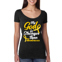 Endo Warrior My God Is Stronger Than Endometriosis Awareness T Shirt Women's Triblend Scoop T-shirt | Artistshot