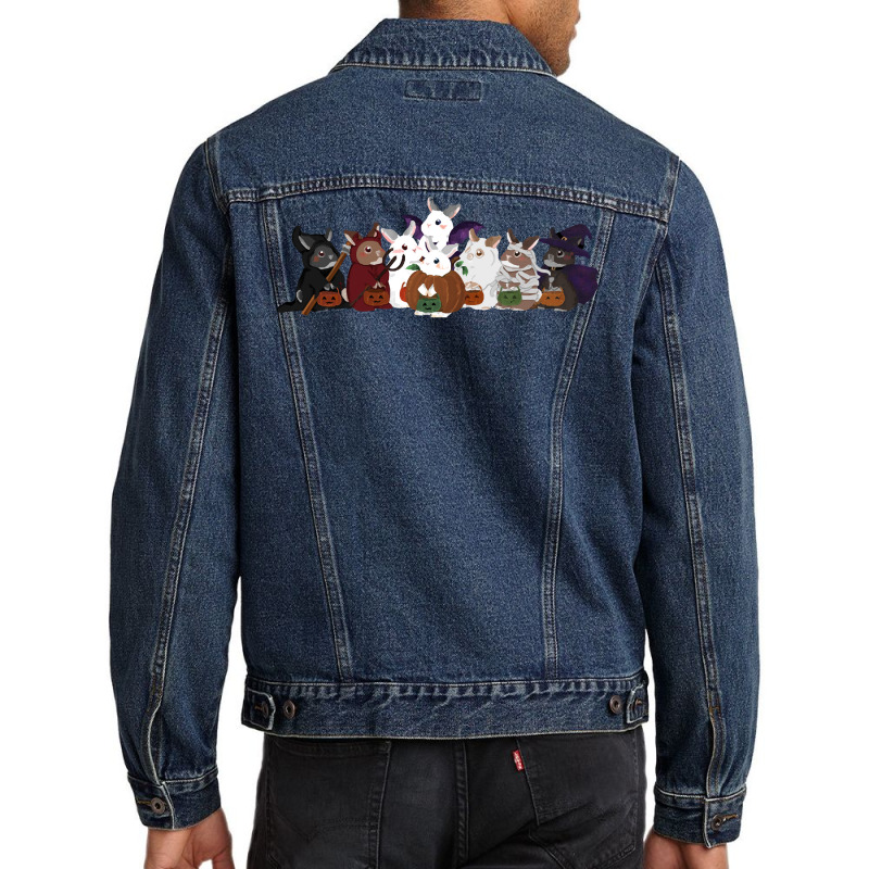 Halloween Costume Gift T  Shirt Rabbit Halloween Horizontal Design Men Denim Jacket | Artistshot