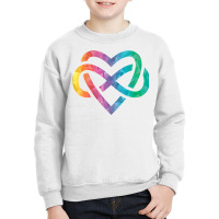 Low Poly Polyamory Rainbow Infinite Heart Lgbtqia Pride Tank Top Youth Sweatshirt | Artistshot