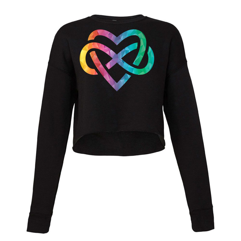 Low Poly Polyamory Rainbow Infinite Heart Lgbtqia Pride Tank Top Cropped Sweater by husserllpr | Artistshot