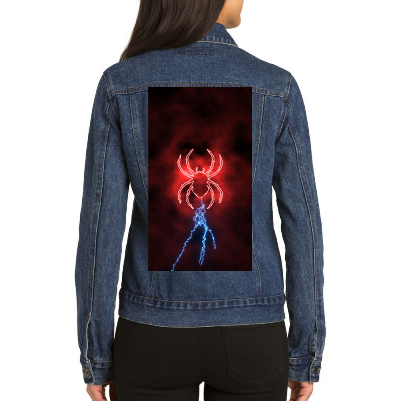 Neon Spider Ladies Denim Jacket | Artistshot